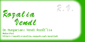 rozalia vendl business card